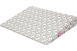 MOTHER HOOD Baby Keilkissen 60x45 cm inkl. abnehmbaren Bezug aus 100% Baumwolle und wasserdichte, luftdurchlässige Moltonunterlage aus Baumwolle unter dem Bezug, Blatt beige Classic