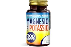 NOEBIS PHARMA Magnesio e Potassio 300 Compresse - Integratore per Combattere Stanchezza, Affaticamento e Adattarsi al Caldo | Magnesio Citrato e Potassio Citrato Alta Assimilabilità e Lunga Durata