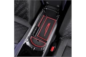 SXCY Compatible con Toyota C-HR CHR Reposabrazos Caja de Almacenamiento, Central Consola Organizador Bandeja para Coche interior Accesorios para CHR 2016-2022 2023 (rojo)