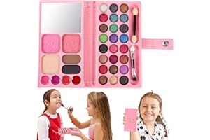 FORMIZON Lavable Maquillage Enfant Jouet pour Fille, Palette de Maquillage, Maquillage Enfant Jouet Fille, Ensemble de Maquillage Lavable pour Enfants, Cadeau pour Fille Garçon 3 Ans (Pink)