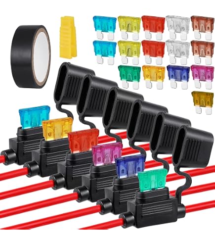 Portafusibile Inline Impermeabile 16 AWG Con Fusibile 10A – Per Auto, Moto E Impianti 12V/24V