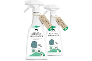 Emma Grün® Textil & Schuhspray gegen Geruch 2x 500ml, Textil & Schuhe Geruchsentferner, Geruchsneutralisierer Schuhe Spray gegen Fußgeruch, Nachhaltiges Schuh Deo Spray Made in Germany