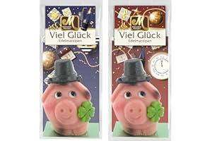 Odenwälder Marzipan Schwein Smily mit Zylinder 50g i.Btl.