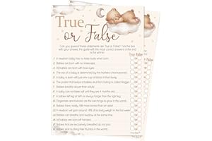 Pink Bee Baby Shower Games True or False Gender Reveal Party Teddy Bear Themed Up to 20 Players