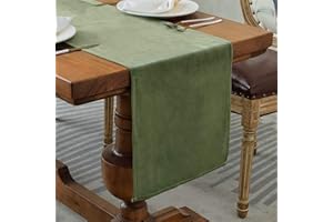 BALCONY & FALCON BALCONY & FALCON Table Runner Green for Dining Room Washable Table Runners for Kitchen Party Holiday