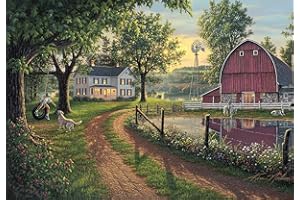 Ledgebay Paint by Number for Adults: Beginner to Advanced Number Painting Kit - Fun DIY Adult Arts and Crafts Projects - Kits Include - (The Road Home, 40x50 cm Unframed)