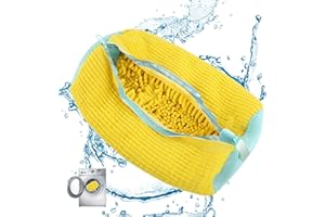 LEWBDF Sacchetti per Scarpe Lavanderia sacchetto scarpe lavatrice Scarpe Borse per Bucato con CernieraZip Borsa per Lavatrice perRiutilizzabile Borsa per Lavaggio Scarpe di Sportive (Giallo) (A)