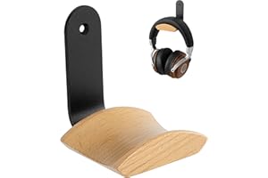 JICHENFANG GGF Support de Casque,Support pour Casque Gaming,Headset Stand,Support de Casque en Bois de Noyer pour Casque Audio, Studio et PC Gaming (Hêtre-L)