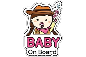 GEEKBEAR Baby on Board Sign for car (10. Cowgirl)