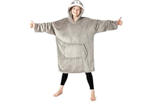 CityComfort Übergroße Hoodie Decke Kinder Fleece Oversize Kapuzenpullover Mädchen Teenager mit Sherpa-Futter und Kängurutasche Geschenk Ideen