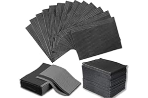 Unihuby Tattoo Bibs 75pcs Black Dental Bibs Disposable 13" x 18" in Tattoo Table Covers Clean Pad Premium Waterproof Tattoo Bibs Tattoo Tablecloths Clean Pad Patient Bibs Dental Napkins Tattoo Supply