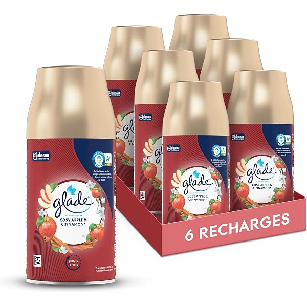 Glade Automatic Spray Recharges Ocean Adventure - 6 Recharges Jusqu'à 2 Mois | Aux Huiles Essentielles, Sans Phtalates