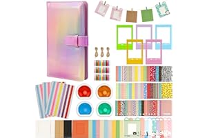 UMILKI 103 Pcs Instantané Caméra Accessoires Compatibles avec Instax Mini Appareil Photo Instantané, Comprendre Album Photo/Filtre/Cadre Mural/Autocollant de Bordure/Cadre Photo Papier Maché