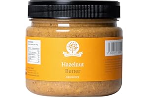 ‎NUTURAL WORLD Nutural World - Knusprige Haselnussbutter 100% pur (1kg) - Vegan, ohne Zusatz von Salz, Zucker oder Palmöl - ein Preisgekröntes Produkt