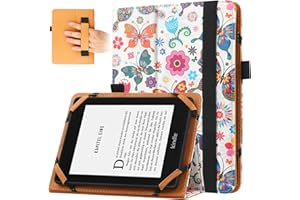 VOVIPO Uniwersalne etui ochronne na czytnik kindle paperwhite 6–6,8", etui folio kompatybilne z BQ Kobo, Kindle, Sony, Pocketook, Tolino 6–6,8", czytnik e-booków, motyl