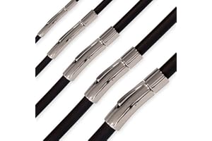 Fly Style Kautschuk-Kette oder Armband - Schwarze Halskette mit Edelstahl-Verschluß