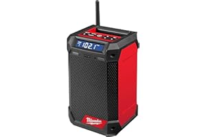 Milwaukee 2951-20 M12 Lithium-Ionen schnurloses Baustellenradio/Bluetooth-Lautsprecher mit integriertem Ladegerät (nur Werkzeug)