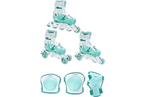 RAVEN - Patines en línea para niños (3 en 1, Regulables, Incluye Protector Croxer Neve)