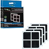 4x AquaHouse AH-UIF Filtro universal de agua para nevera ...