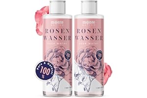 ‎MONTE NATIVO Rosenwasser Gesichtswasser 2x500ml Monte Nativo (1L) - Rose water for face 100% Natürliche Gesichtspflege - Gesichtstoner - Gesichtsreinigung - Porenreiniger Gesicht - Anti Pickel Naturkosmetik