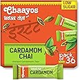Chaayos Instant Tea Premix - Cardamom Flavour - Low Sugar (36 Sachets) | Instant Tea | Tea Premix | Cardamom Tea | Cardamom Chai | Assam Tea | Flavored Tea | Cardamom Chai Mix - Assam, Powder, 0.4 Kg