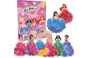 Zoyrin Push-in Craft Kits for Kids–DIY Craft Kits Gifts for Girls & Boys Ages 4, 5, 6, 7, 8, 9, Mess-Free Craft Set with 800+ Fabric & Foam Pieces