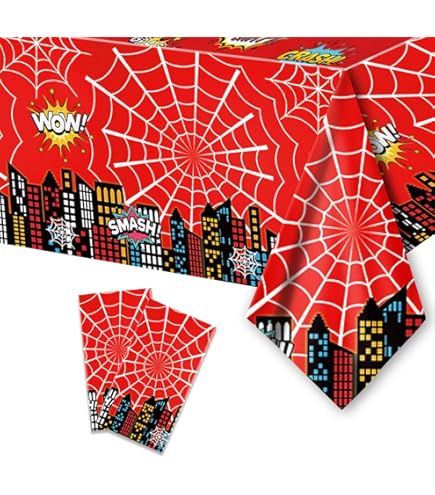 Tovaglia Plastica Marvel Spider-Man 180x120cm - Per Feste Bambini - Foto 8