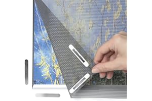 Hoberg Window Pollen Screen with Innovative Magnetic Attachment | Fly Net up to 150 x 130 cm Individually Cut to Size, no Drilling and screwing | Mosquito Net Attach with 16 Magnets [Anthracite]