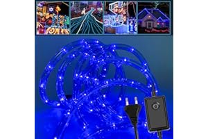 ‎JOPASSY Jopassy LED Lichterschlauch für außen, 30m LED Lichtschlauch mit 8 Leuchtmodi, Lichtschläuche Wasserfest, Lichterkette für Garten Deko, Led schlauch-Blau