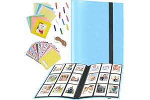 CYGJING Album fotograficzny z 432 kieszeniami na zdjęcia 7,6 cm, akcesoria na zdjęcia polaroidowe, dopasowane do Fujifilm Instax Mini 11 / 9 / 8 / 90 / 70 / 50S / 25 / 7 / Polaroid, Snap Pic-300 (niebieski)