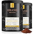 Grano Milano Ground Coffee, Aroma Gold Arabica and Robusta, Medium Roast Intensity 3/5, Made in Italy
