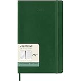 Moleskine Agenda Settimanale con Spazio per Note 12 Mesi 2024, Agenda 2024, Formato Large 13x21, Copertina Morbida e Chiusura
