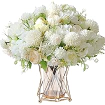 YELYAN 2 stuks neppioen kunstbloemen witte bloemen zijden