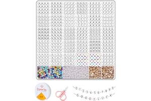 SJZWSD 1800+ Perlen für Armbänder & Buchstabenperlen: Komplettes Set für Schmuckherstellung, inkl. Kristallfaden, Perlen, Rocailles, Anhänger - Ideal für DIY Halsketten, Armbänder