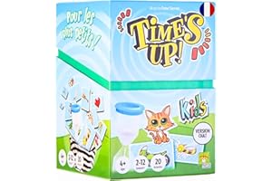 Asmodee - Time's UP! Kids : Version Chat - Jeu de Société Enfants dès 4 Ans - Jeu d'Ambiance et de Rapidité Familial - Cartes Dessins à Faire Deviner - 2 à 12 Joueurs - 20 Min - Repos Production