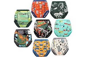 FLYISH DIRECT Majtki do nauki korzystania z nocnika, zestaw 10 sztuk, majtki do nauki korzystania z nocnika, 2-9 lat, majtki do nauki korzystania z nocnika dla chłopców i dziewcząt