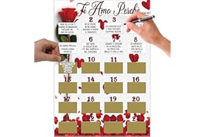 AURÌCA Calendario Avvento 2023 Gratta E Vinci Creativo D’Amore - Fai Scoprire La Frase O la Sorpresa Che Hai Scritto Ogni Giorno Fino A Natale! Crea Una Caccia Al Tesoro o Dediche Originali