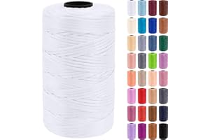 Uiopa Hilo Macrame 3mm x 200m Cuerda Macrame Polipropileno Plano Hilo de Ganchillo para Bolsos a Crochet, Bolso de Mano, Sombrero, Manualidades, Envolver Regalo, Proyecto de Bricolaje
