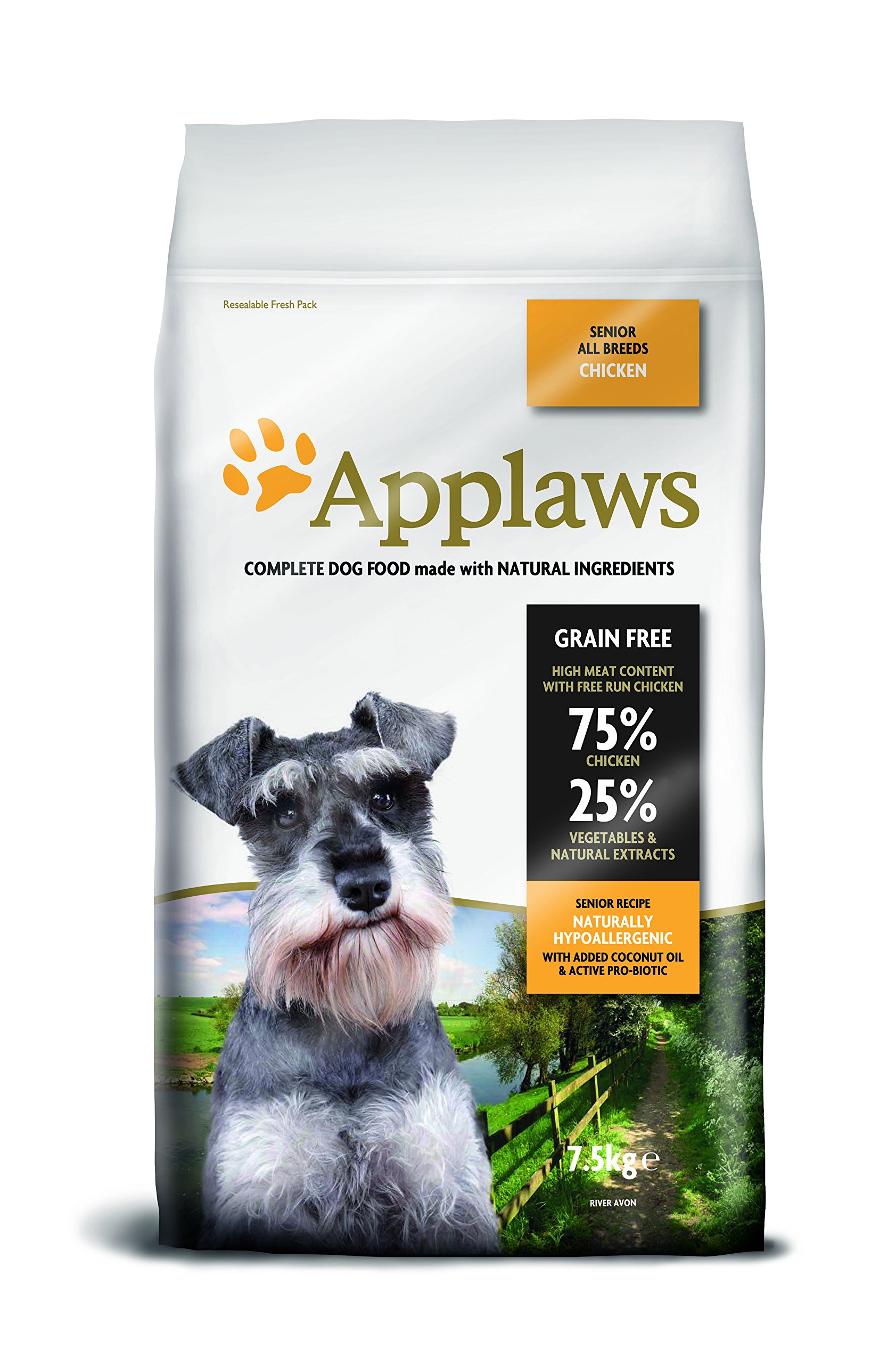 Applaws Complete and Grain Free Dry Dog Food, Senior All Breed Chicken