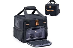 FRECOLSH Heavy-Duty Portable Power Station Storage Bag Compatible with Ecoflow RIVER 2 Max and RIVER 2 Pro Solar Power Station Carrying Case for Outdoor Camping Essentials Case Only