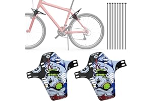Ctrunit 2pcs Bike Fenders, Mountian Bike Mud Flaps, Front and Rear Bicycle Fender, Mountain Bike Mudguards Set, MTB Mud Guard, Fits 20" 26" 27.5" 29 inch and Fat Bicycle