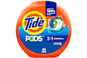 Tide PODS, detersivo per bucato, sapone ad alta efficienza (HE), profumo originale, 81 pezzi