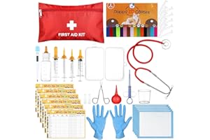 Kklolai 70 Pcs Full Whelping Kit for Puppy Kitten Including Digital Thermometer Puppy Feeding Tube Cord Clamps Whelping Collars Scissors Record Charts Storage Bag and More (S)