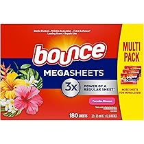 Bounce Lasting Fresh Mega Fabric Softener Dryer Sheets, Outdoor
