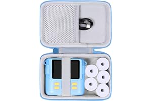 Aenllosi Étui de Rangement Rigide pour GREENKINDER/NUOTUN/GGISUI/OPERHOO Appareil Photo Enfant Instantanée, Camera Enfant Photo Paper et Color Pen Finisher, Bleu (Étui Uniquement)