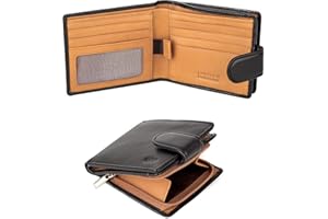 Lavalen Soft Leather Wallets for Men UK - RFID Blocking - Stylish Mens Wallet with Coin Pocket Everyday Use - Holds Bills, Credit Cards, Coins - Leather Craftsmanship - Gifts for Men.