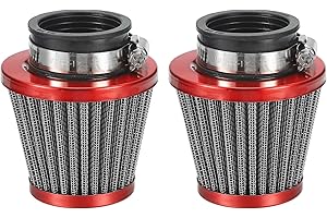 PATIKIL 35mm Air Filter, 2 Pcs Bike Air Filter Cleaner for GY6 Engines 50cc 90cc 110cc 125cc 150cc 200cc CRF50 Motorcycle Dirt Bike Pit Bike Moped Scooter ATV Go Kart Cart Parts, Red