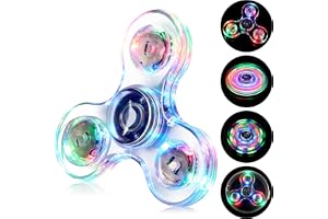 SCIONE Fidget Spinner, lysande Fidget-leksaker för barn, LED-kristall Fidget Finger-leksak, Hand Fidget Spinner-leksak