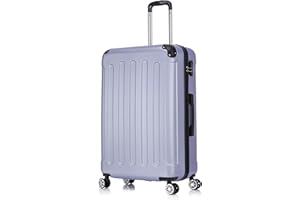 Flexot® F-2045 Hand Luggage Suitcase & Suitcase Set (16 Colours to Choose From) Twin Wheels 3-Piece Suitcase Set, Hard Shell Trolleys, lilac