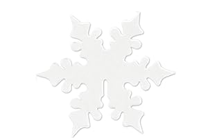 Neviti Shimmering Snowflake-White Place Card for Glass-10 Pack, Wood, 10 Count (Pack of 1)